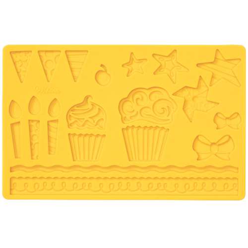 Kids Party Design Fondant and Gumpaste Silicone Mould - Click Image to Close